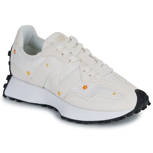 Sneakers basse Donna New Balance 327, eleganti e trendy, in colore bianco con dettagli grigi, perfette per ogni occasione casual. Design comfortevole, suola in gomma per una migliore aderenza. Acquista ora le New Balance 327 per un look moderno e stiloso!