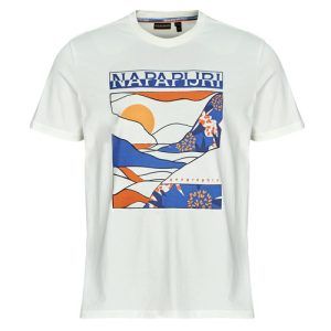 T-shirt maniche corte da uomo Napapijri S-VALDOR in bianco, realizzata con tessuti di alta qualità per garantire comfort e stile. Perfetta per l'abbigliamento casual, ideale per ogni occasione. Disponibile nella collezione Napapijri, questa T-shirt rappresenta un must-have per gli amanti della moda. Acquista ora la tua T-shirt Napapijri S-VALDOR in bianco e aggiungi un tocco di eleganza al tuo guardaroba.