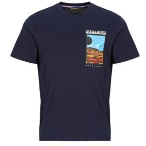 T-shirt uomo Napapijri S-VALDOR Marine maniche corte, realizzata in cotone di alta qualità, ideale per outfit casual e sportivi. Design moderno con logo Napapijri, perfetta per la stagione estiva. Acquista la t-shirt S-VALDOR per un look alla moda e comfort eccezionale. Disponibile in diverse taglie.