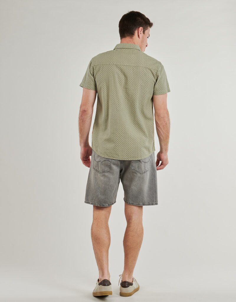 Camicia a maniche corte Deeluxe PAGOS Kaki Camicie a maniche corte Uomo - 4