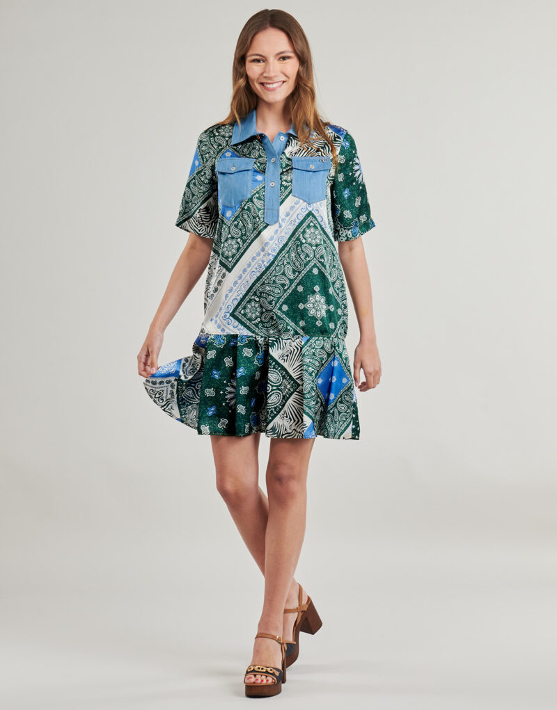 Abito corto  Liu Jo  UA5271  Blu -  Abiti corti Donna - 2