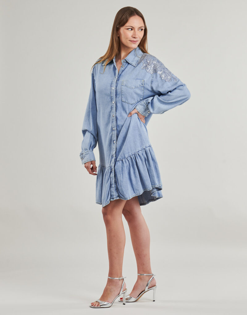 Abito corto  Liu Jo  UA5129  Blu -  Abiti corti Donna - 3