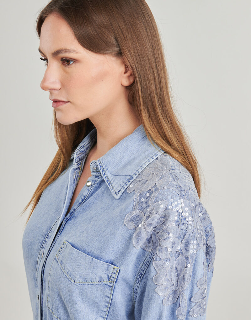 Abito corto  Liu Jo  UA5129  Blu -  Abiti corti Donna - 5
