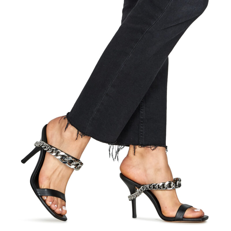 MICHAEL Michael Kors BIANCA HIGH SANDAL Black Women's Slipper - 8
