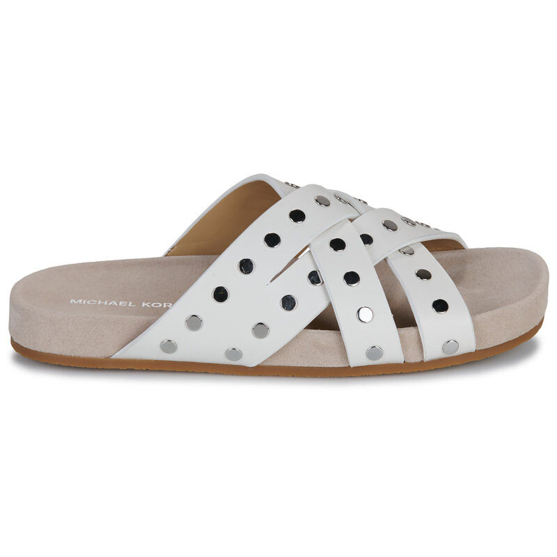 MICHAEL Michael Kors IRENE FLAT SANDAL White Women's Slipper - 2