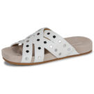 MICHAEL Michael Kors IRENE FLAT SANDAL White Women's Slipper - 4