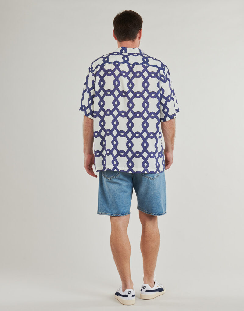 Camicia a maniche corte Selected SLHRELAX-VERO Blu Camicie a maniche corte Uomo - 4