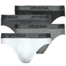 Slip Athena BASIC COTON Pack de 4 Grigio Slip Uomo - 1