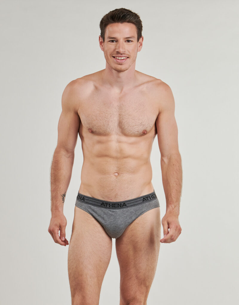 Slip Athena BASIC COTON Pack de 4 Grigio Slip Uomo - 2