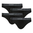 Slip Athena BASIC COTON Pack de 4 Nero Slip Uomo - 1