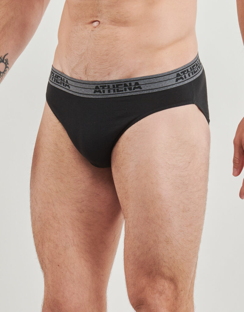 Slip Athena BASIC COTON Pack de 4 Nero Slip Uomo - 3