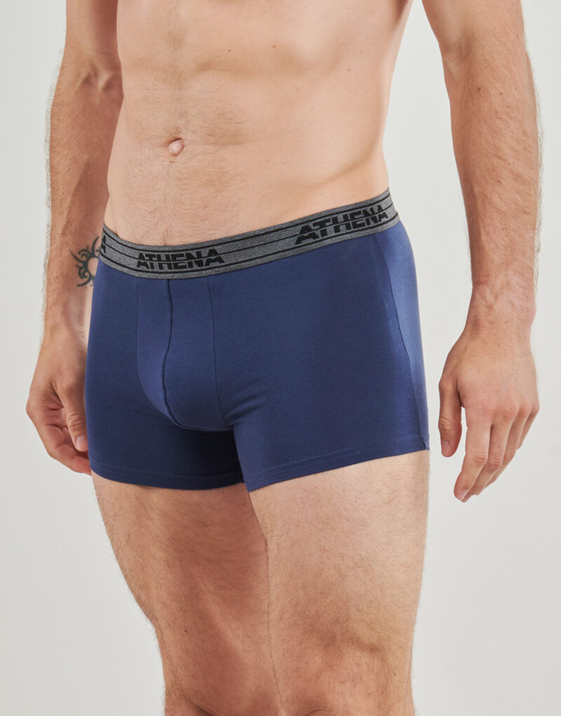 Boxer Athena BASIC COTON Pack de 4 Blu Boxer Uomo - 3