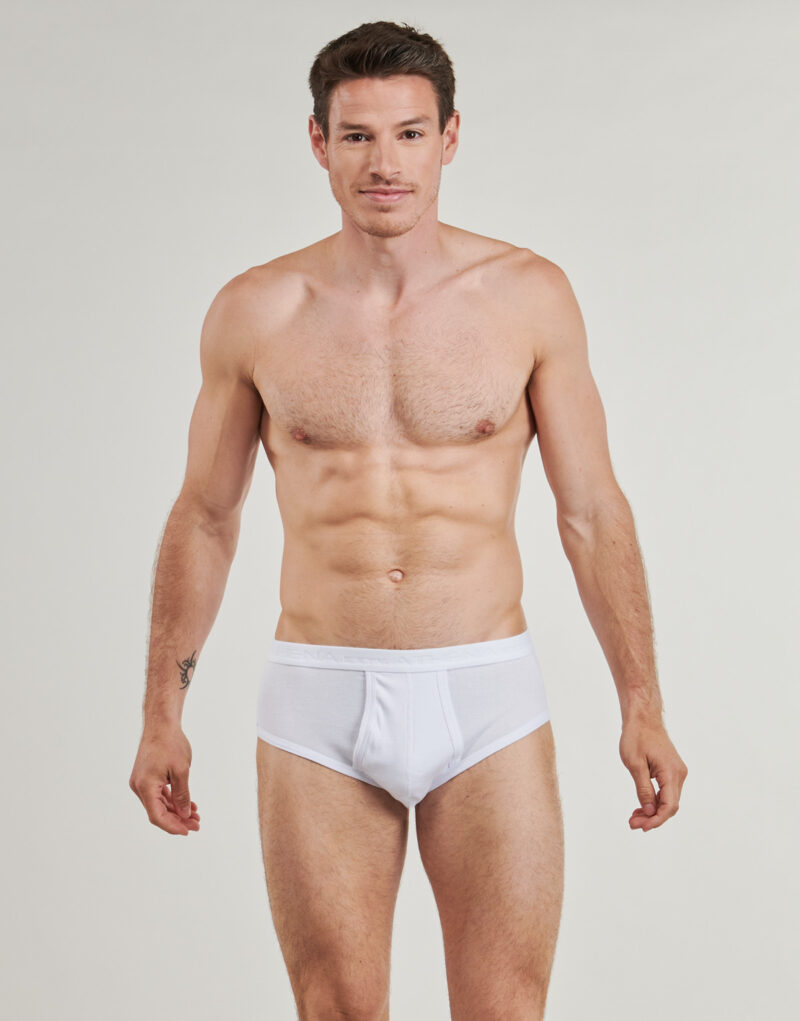 Athena BASIC BIO COTON Slips, 2er-Pack, Wei&szlig;, Herrenslips - 2