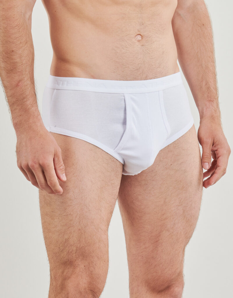 Athena BASIC BIO COTON Slips, 2er-Pack, Wei&szlig;, Herrenslips - 3