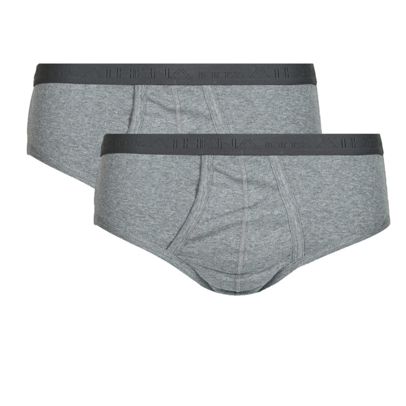 Athena BASIC BIO COTON Calzoncillos Pack de 2 Calzoncillos grises para hombre - 1