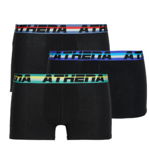 Boxer  Athena  COTON 720 STRETCH  Pack de 3  Nero -  Boxer Uomo