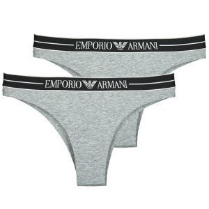 Immagine di un set di 2 culotte e slip donna Emporio Armani, modello 2-PACK BRAZILIAN, in eleganti design. Questo pack include culotte e slip di alta qualità, perfette per un comfort quotidiano e uno stile raffinato. Ideali per chi cerca biancheria intima di lusso, queste culotte e slip offrono una vestibilità perfetta e un tocco di sensualità. Scopri il comfort e l'eleganza delle culotte e slip Emporio Armani, un must-have nel tuo guardaroba intimo.