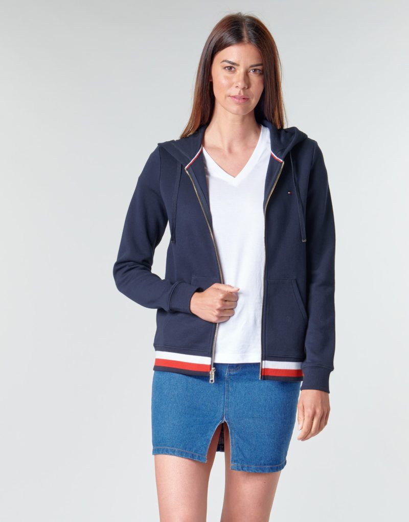 Felpa Tommy Hilfiger HERITAGE ZIP THROUGH HOODIE Blu - Felpe Donna - 2