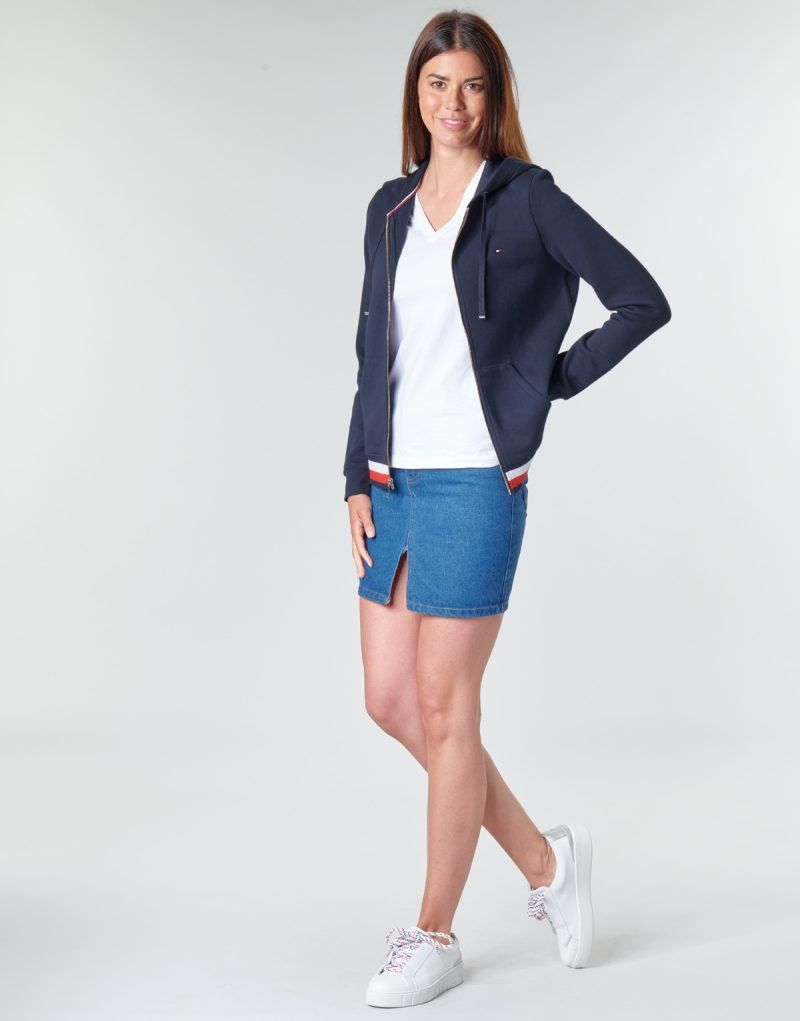 Felpa Tommy Hilfiger HERITAGE ZIP THROUGH HOODIE Blu - Felpe Donna - 3