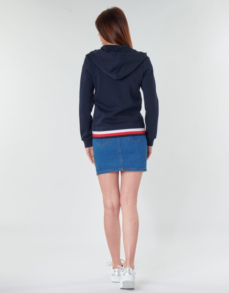Felpa Tommy Hilfiger HERITAGE ZIP THROUGH HOODIE Blu - Felpe Donna - 4