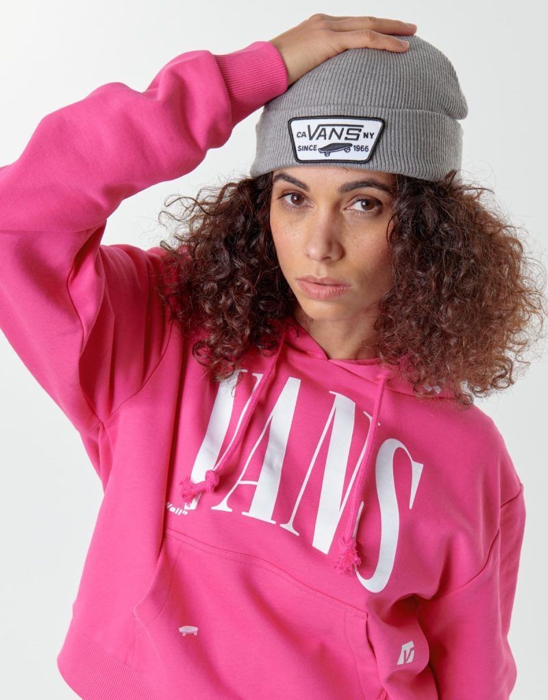 Vans     WM KAYE CROP HOODIE  Rosa Felpa Donna - immagine 5