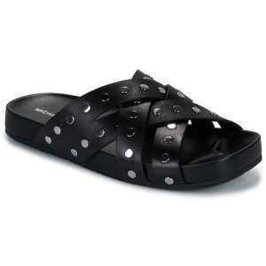 "Dettaglio della ciabatta donna MICHAEL Michael Kors IRENE FLAT SANDAL, elegante e comoda, ideale per l'estate. Design raffinato con materiali di alta qualità, perfetta per ogni occasione casual. Aggiungi stile al tuo guardaroba con queste ciabatte versatili."