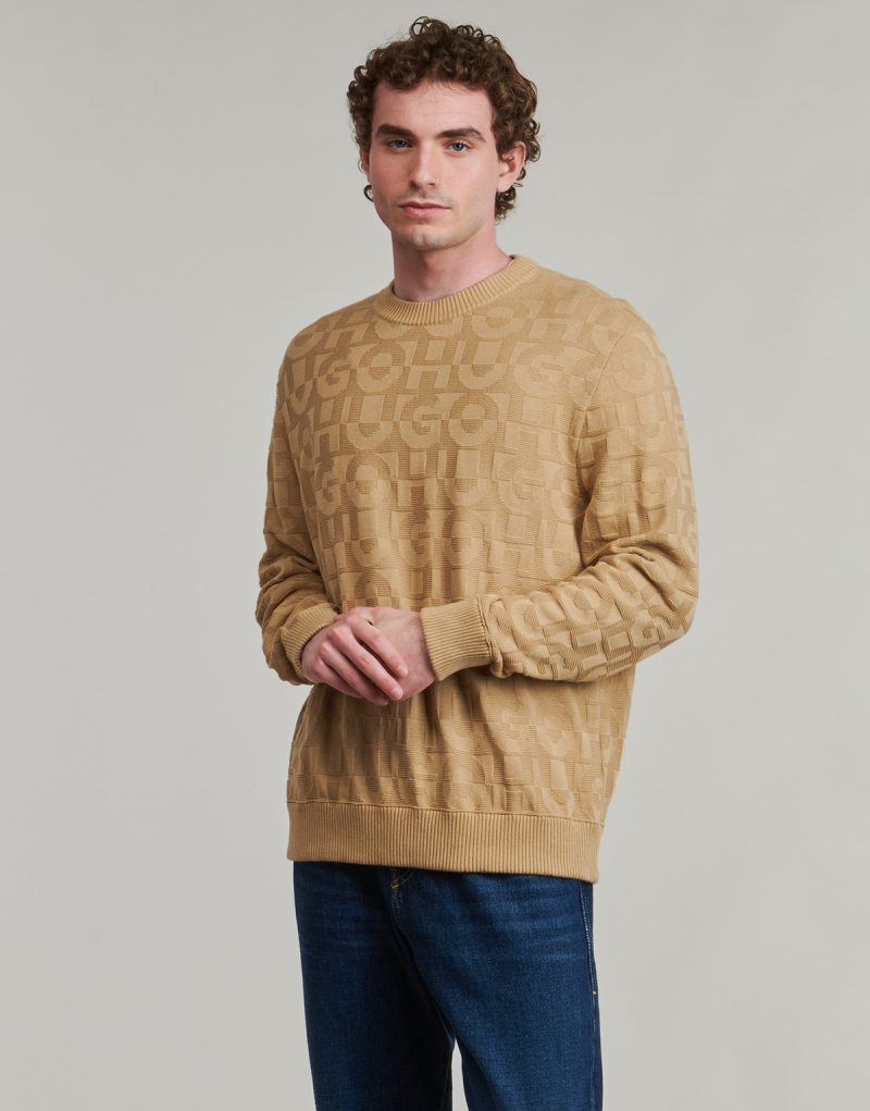Maglione HUGO Splittum Beige Maglioni Uomo - 2