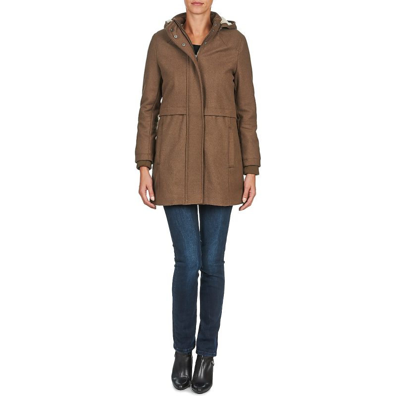 Naf Naf Donna Cappotto ABHEIGE Marrone - 3