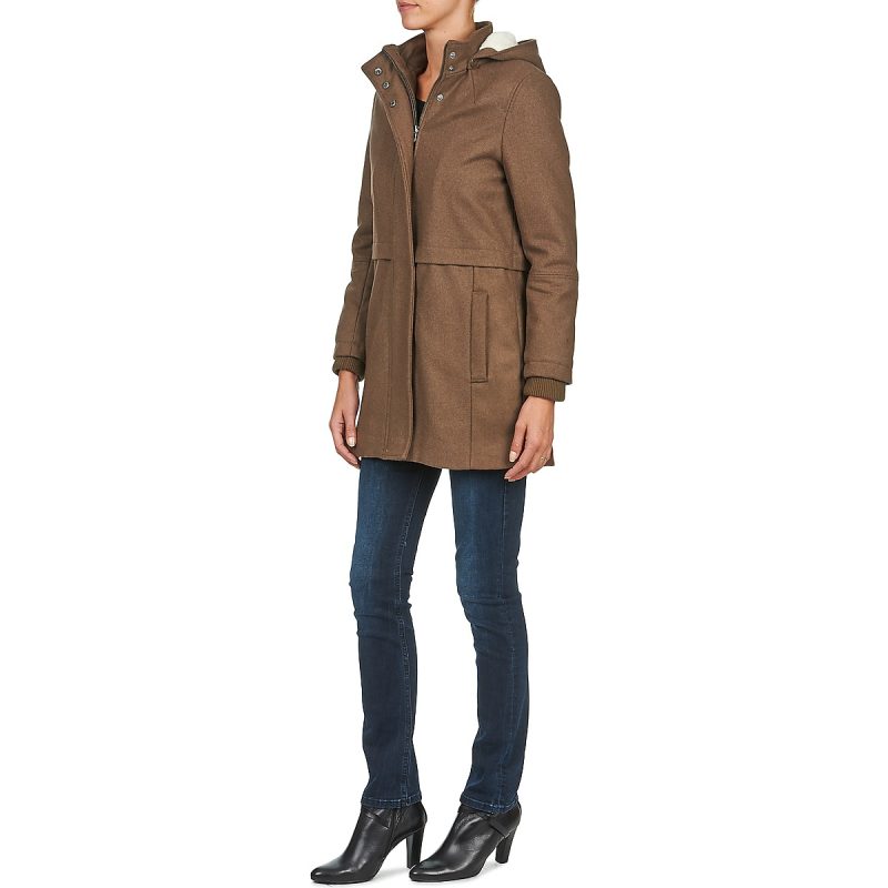 Naf Naf Donna Cappotto ABHEIGE Marrone - 4