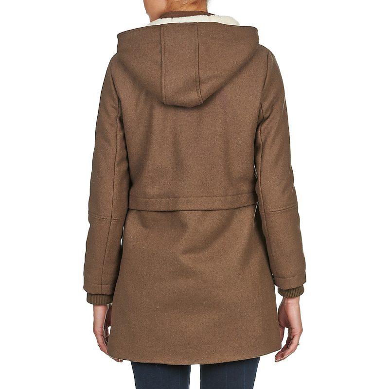 Naf Naf Donna Cappotto ABHEIGE Marrone - 5