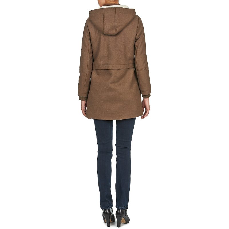 Naf Naf Donna Cappotto ABHEIGE Marrone - 6