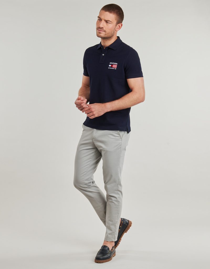 Polo Tommy Hilfiger HILFIGER FLAG REG POLO Blu Polo Uomo - 3