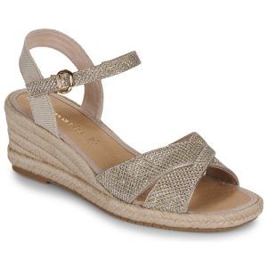 Sandali donna Tamaris 28367-967 in oro, eleganti e versatili, ideali per occasioni speciali e abbigliamento estivo. Design alla moda con comoda suola e dettagli raffinati, perfetti per completare il tuo look. Acquista ora per aggiungere un tocco di classe al tuo guardaroba!
