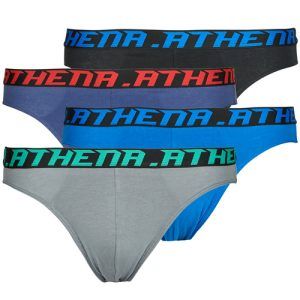 Slip uomo Athena MY PETITS PRIX Pack de 4 Blu, comodi e alla moda, perfetti per ogni occasione. Scopri il comfort e lo stile di questi slip di alta qualità, ideali per il tuo guardaroba. Disponibili in pack conveniente per una scelta versatile e pratica.