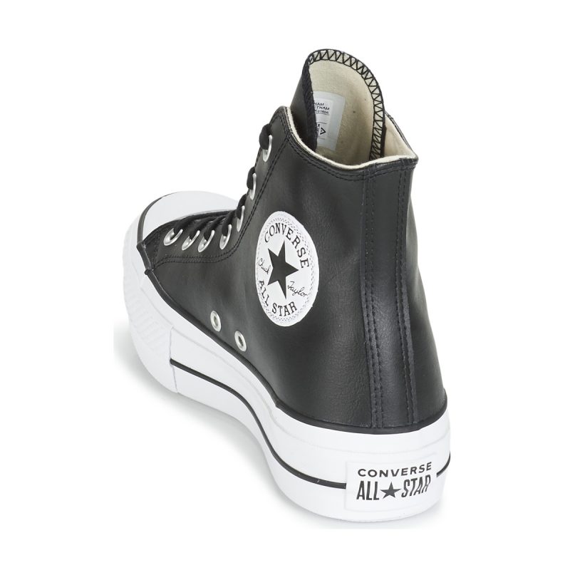 Converse      CHUCK TAYLOR ALL STAR LIFT CLEAN LEATHER HI  Nero Sneakers alte Donna - immagine 5