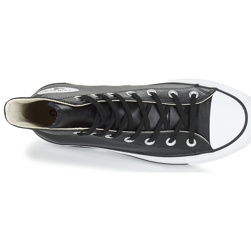 Converse      CHUCK TAYLOR ALL STAR LIFT CLEAN LEATHER HI  Nero Sneakers alte Donna - immagine 6