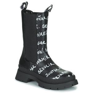 Stivaletti    SHOES CHELSEA HIGH LETTERING  Nero
