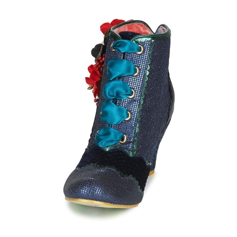 Irregular Choice Donna Stivaletti Winter Blooms Marine - 3