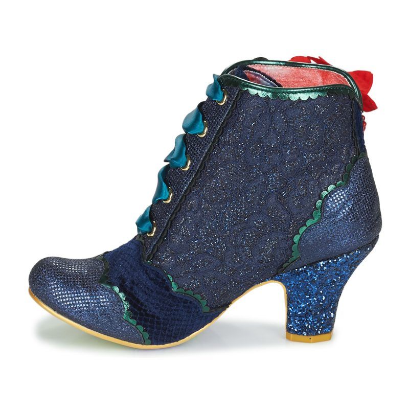 Irregular Choice Donna Stivaletti Winter Blooms Marine - 4