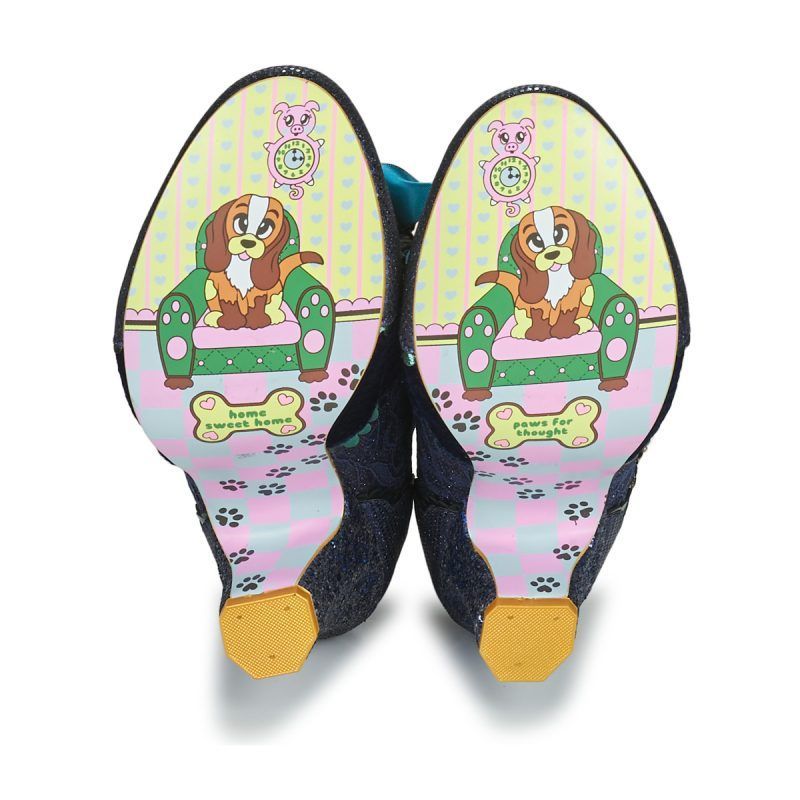Irregular Choice Donna Stivaletti Winter Blooms Marine - 7