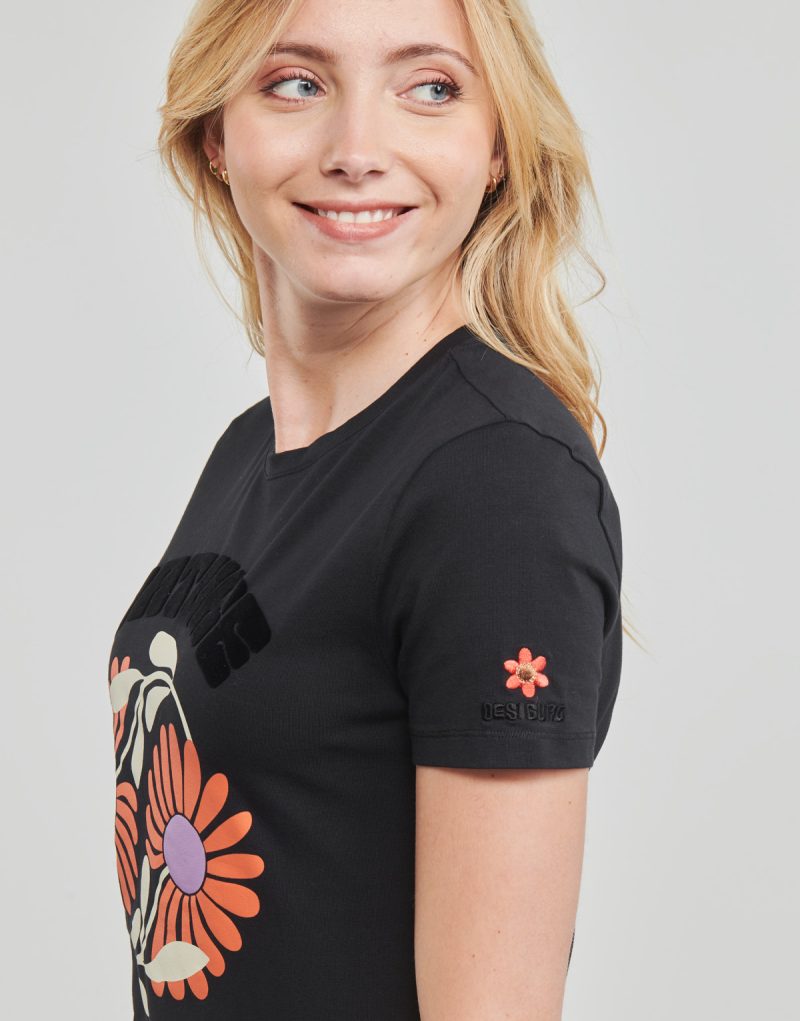 T-shirt  Desigual  ELDA  Nero -  T-shirt maniche corteDonna - 5
