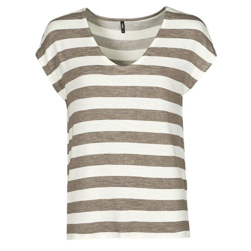 T-shirt Only ONLLIRA maniche corte donna di colore bianco, realizzata in cotone morbido e leggero. Design elegante e moderno, ideale per outfit casual. Perfetta per la stagione estiva, versatile per abbinamenti con jeans o pantaloni. Acquista ora la T-shirt Only ONLLIRA, il must-have per il tuo guardaroba!
