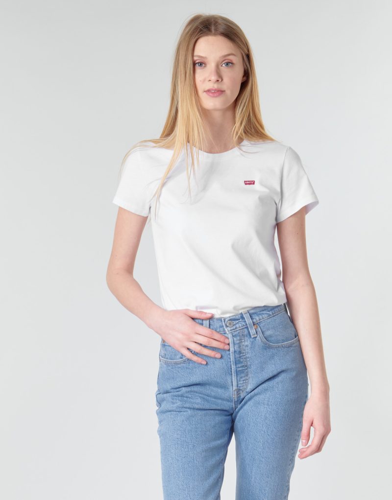 T-shirt  Levis  PERFECT TEE  Bianco -  T-shirt maniche corte Donna - immagine 2