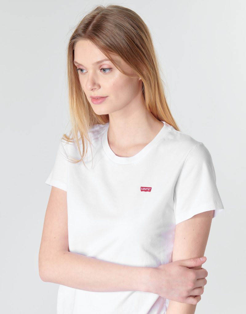 T-shirt  Levis  PERFECT TEE  Bianco -  T-shirt maniche corte Donna - immagine 5