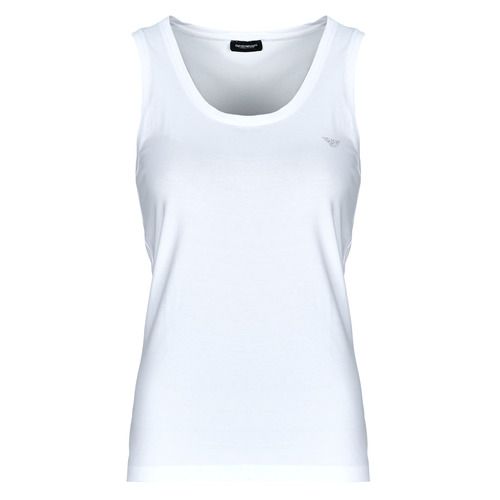 Top TANK Donna Emporio Armani in cotone leggero, ideale per l'estate. Design elegante e raffinato, perfetto per abbinamenti casual e chic. Acquista ora per aggiungere un tocco di stile al tuo guardaroba!