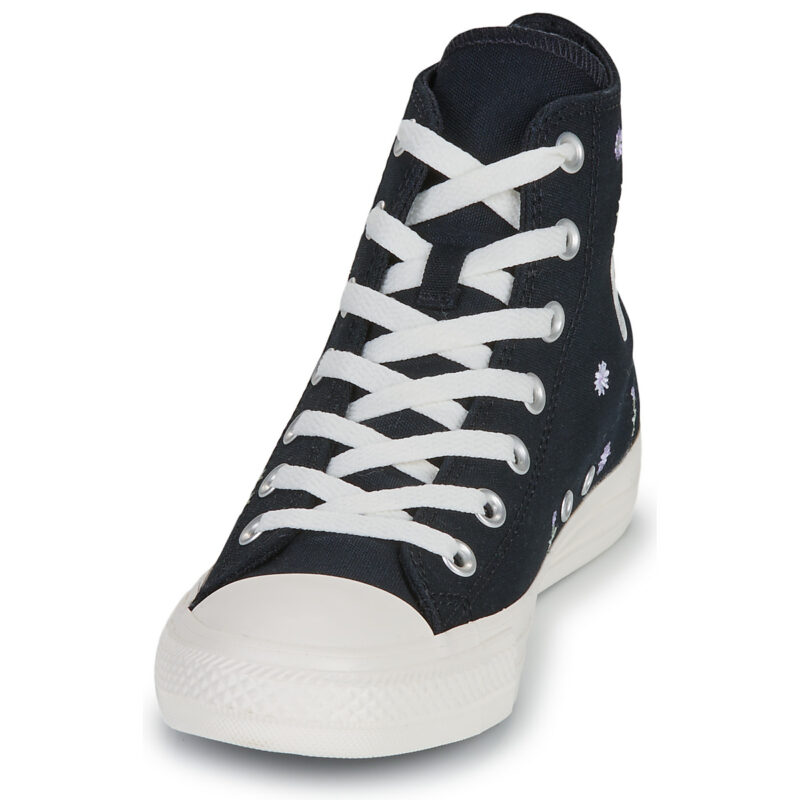 Converse CHUCK TAYLOR ALL STAR EMBROIDERED FLOWERS Nero Sneakers alte Donna - 3