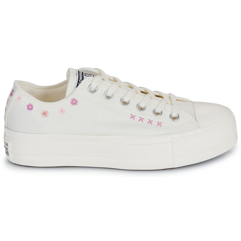 Converse CHUCK TAYLOR ALL STAR LIFT FLORAL EMBROIDERY LOW TOP Bianco Sneakers basse Donna - 2