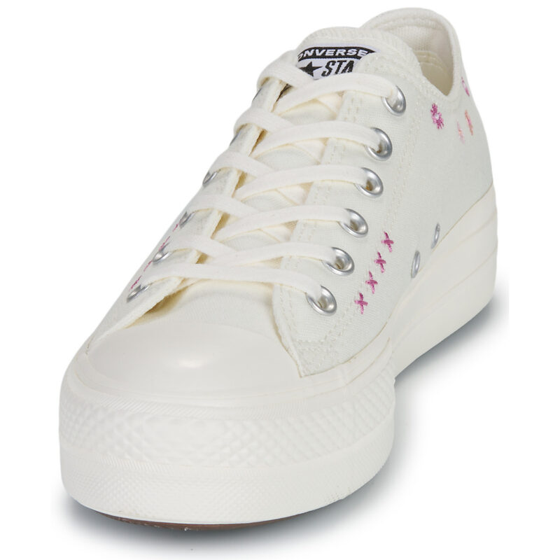 Converse CHUCK TAYLOR ALL STAR LIFT FLORAL EMBROIDERY LOW TOP Bianco Sneakers basse Donna - 3