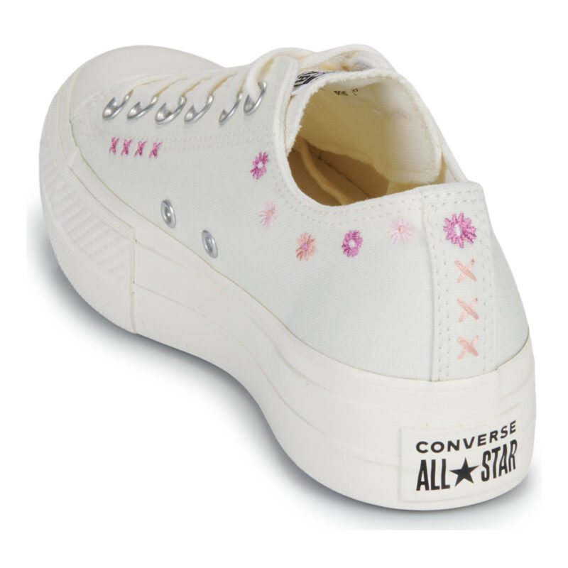 Converse CHUCK TAYLOR ALL STAR LIFT FLORAL EMBROIDERY LOW TOP Bianco Sneakers basse Donna - 5