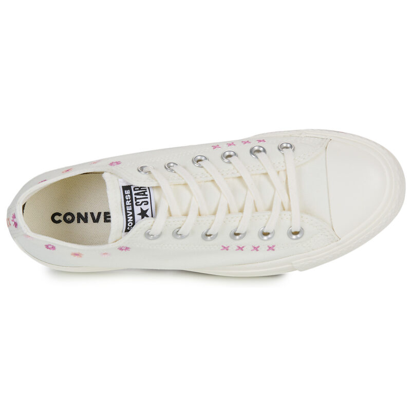 Converse CHUCK TAYLOR ALL STAR LIFT FLORAL EMBROIDERY LOW TOP Bianco Sneakers basse Donna - 6